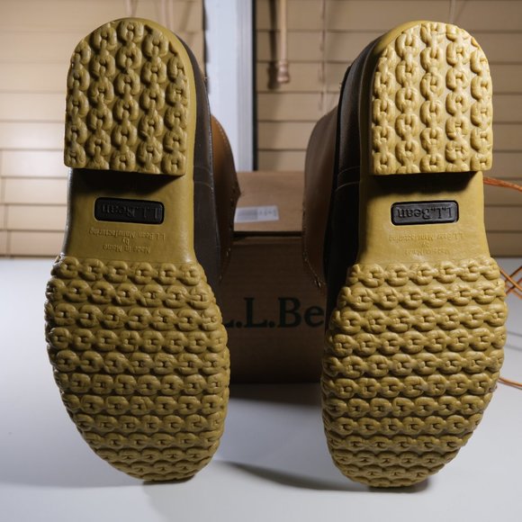 LL Bean Men's Bean Boots 8 inch/8" Leather Tan/Brown Size 10 M(D) L175052 - Picture 5 of 13